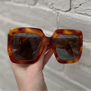 Gucci Red Tortoise Sunglasses